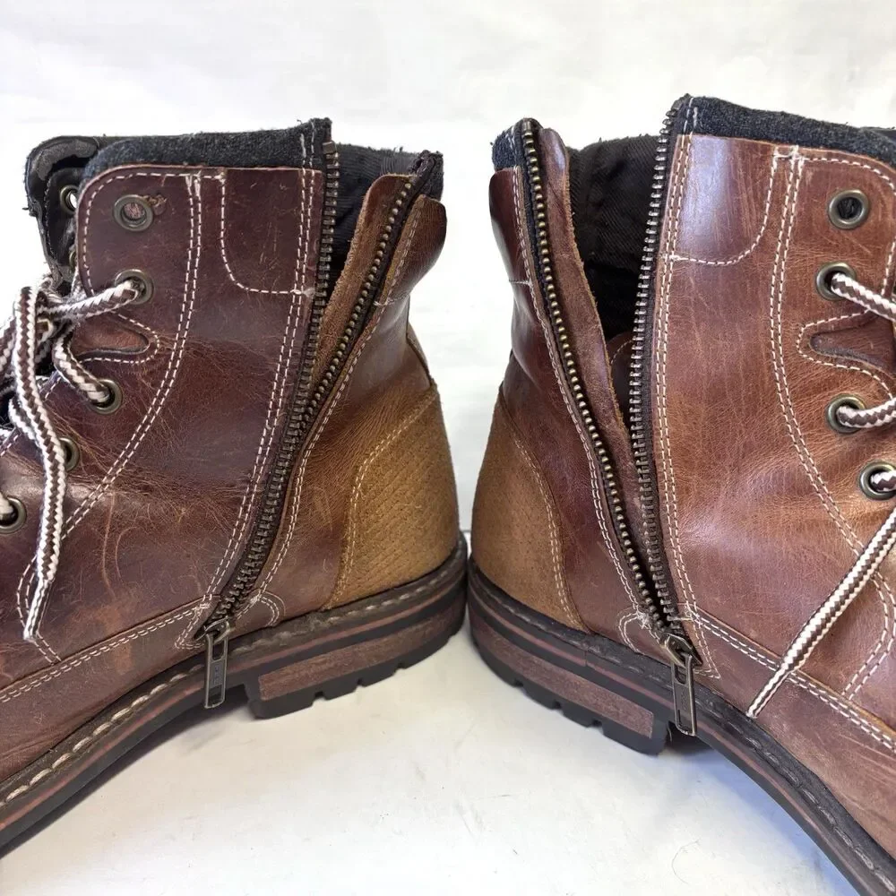 Crevo Boots Hammersmith Chestnut Side Zip Ankle Boots Brown Leather Mens 12